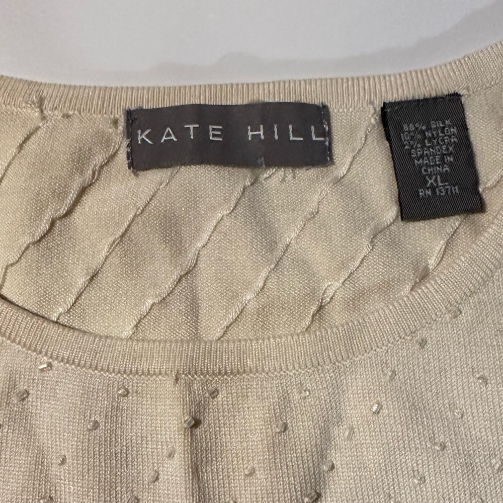 Kate Hill Tank with clear beads size XL